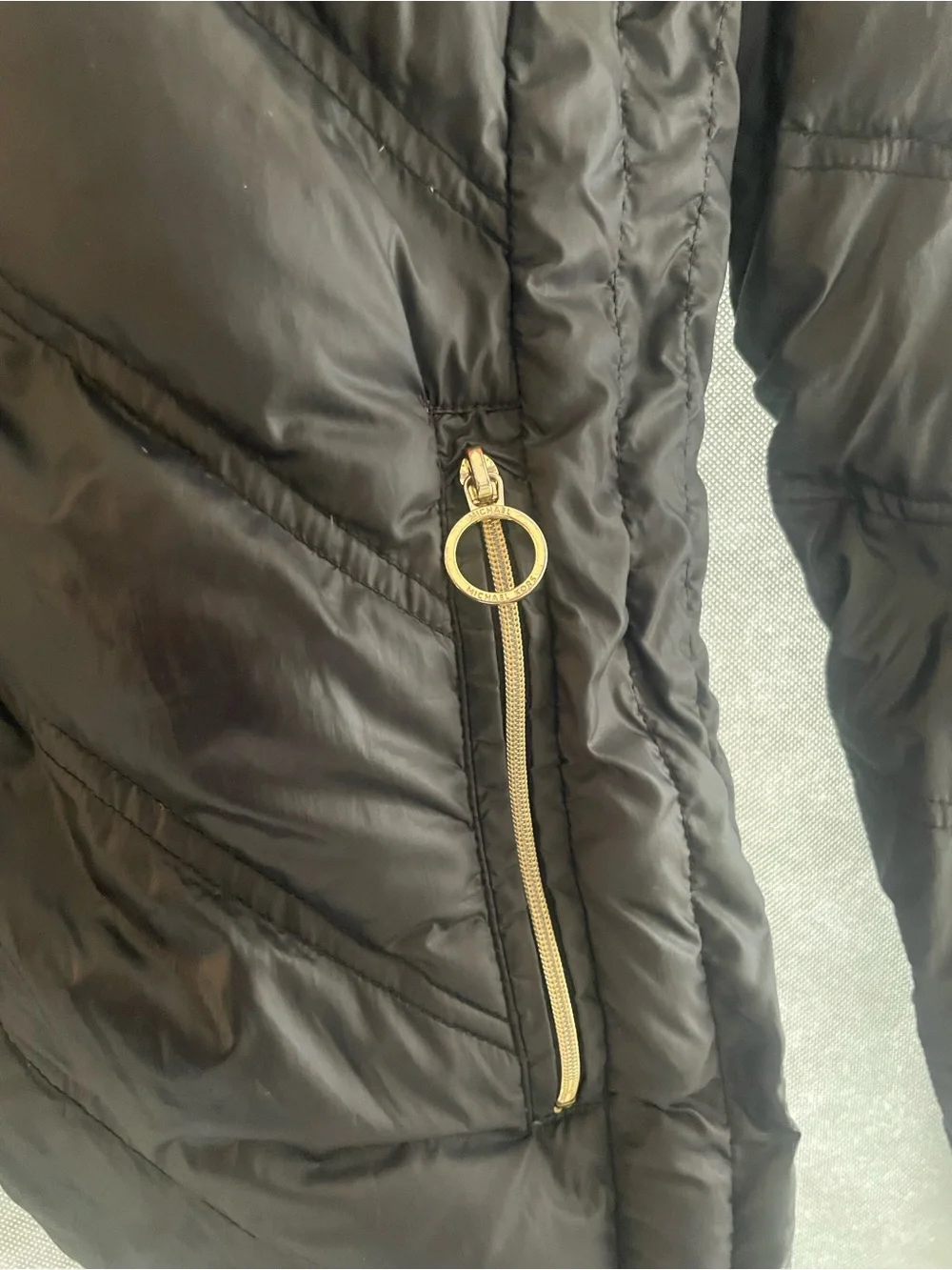 Michael Kors Black Quilted Packable Jacket XS